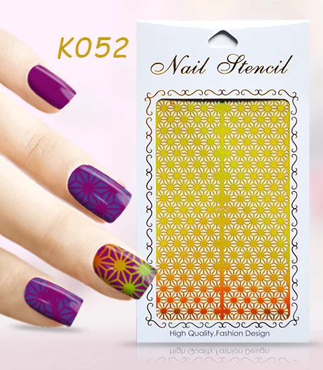 plastic templates airbrush design nail art stencil sticker