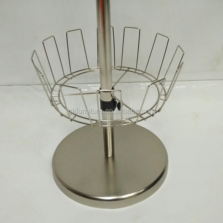 New style Sand Nickel Rotating Rolling Shoe Rack for 18 pairs Shoes