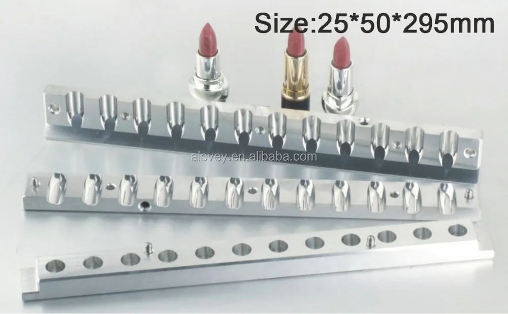 Manufacture Hot Item Custom Professional Aluminium Lipstick Mould 6/12/24/48/72/96 Cavity Lipstick Making Mould