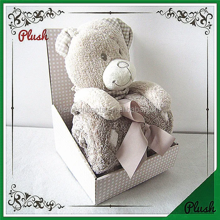The popular gift for baby high quality hot sales plush soft toys with blanket