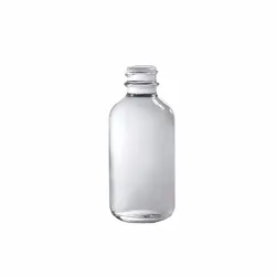 boston round glass bottle for oil, drink, syrup, cosmetic, food