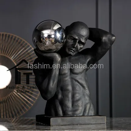 Handmade art modern large sculpture metal stainless steel craft decor figure human sculpture