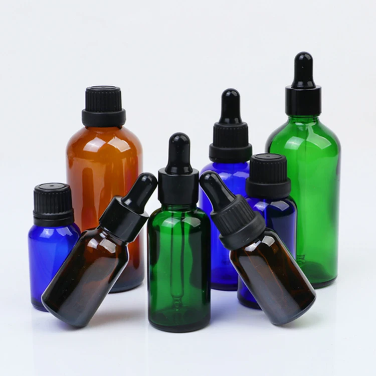 Hot Sale 10ml 30ml essential oil amber glass dropper bottle with free sample