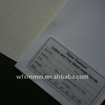 Waterproof Cotton and Poly Blend inkjet canvas for horse paintings on canvas