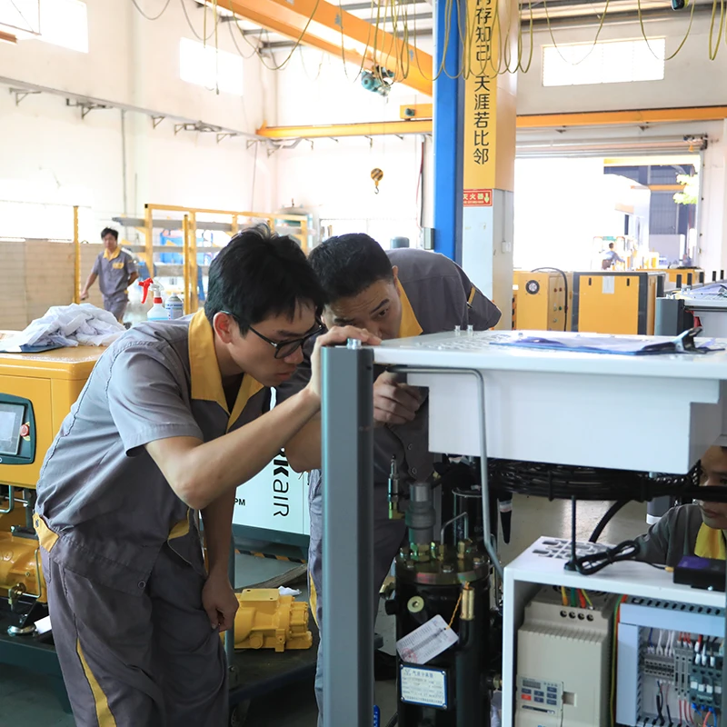 11KW 15HP PM combined type  rotary screw air compressor with air dryer, fine filters and air tank for laser machine