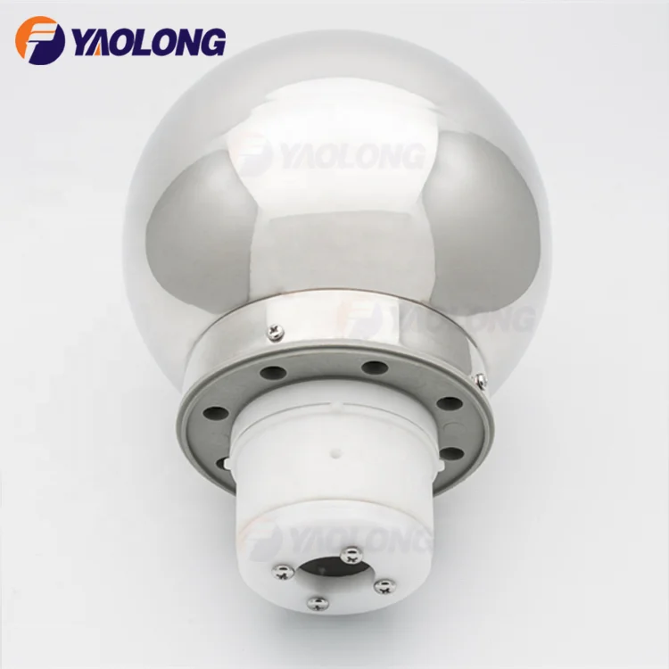 360 degree rotating mirror polish ball top flagpole finials wholesale flag pole factory