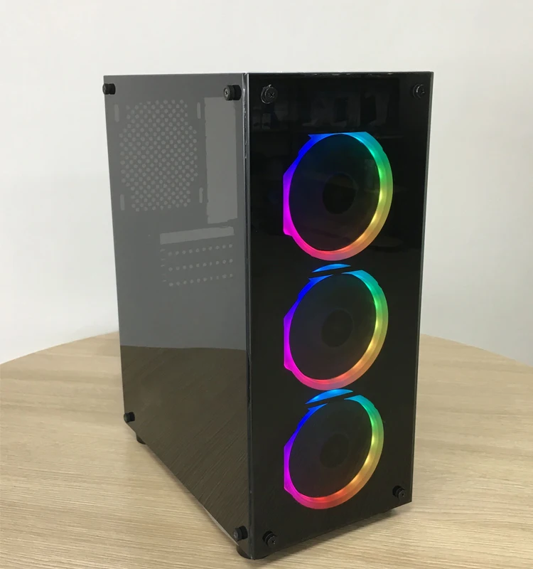 SATE- OEM Tempered glass front panel  ATX/Micro ATX/ITX Computer Cases & Towers desktop gaming pc case(K871)