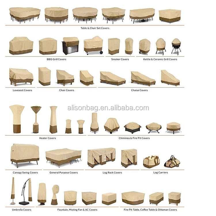 
Durable and Water Resistant Outdoor Veranda Furniture Covers Patio Sofa Cover 