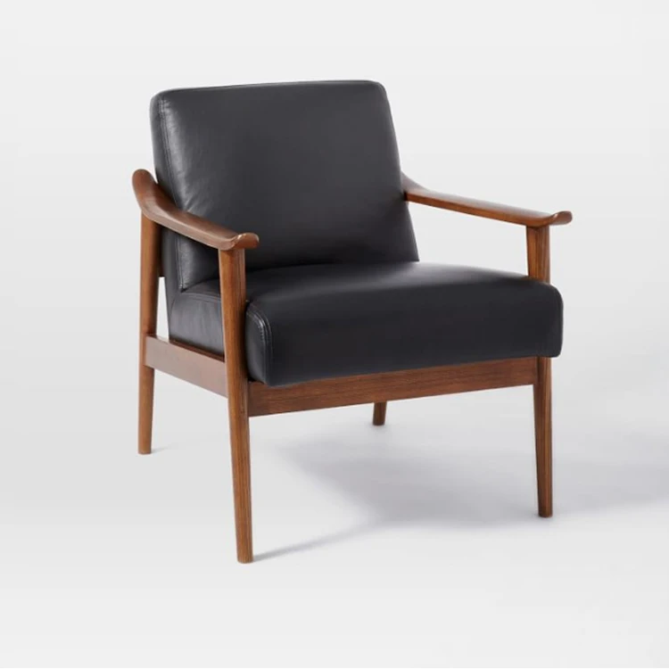 Modern design low price wooden hotel chairs single wooden sofa chairs