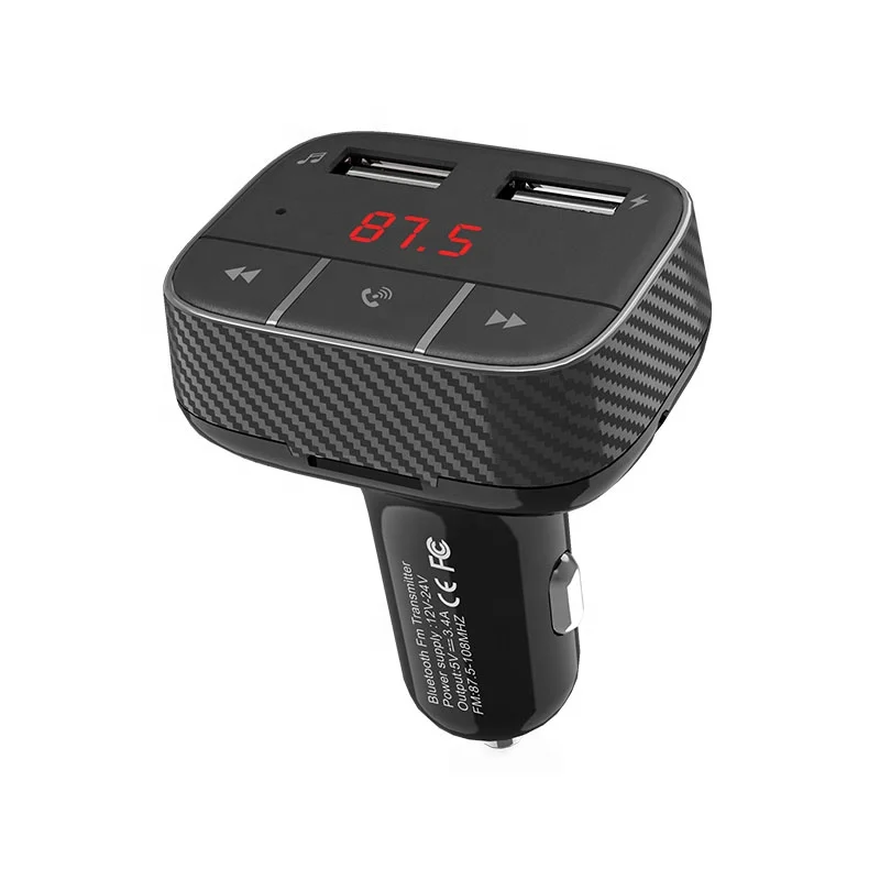BT5.0 Dual USB Автомобильное зарядное устройство Fm передатчик с Набор беспроводной связи по стандарту Bluetooth говорить функция автомобиля Mp3 плейер