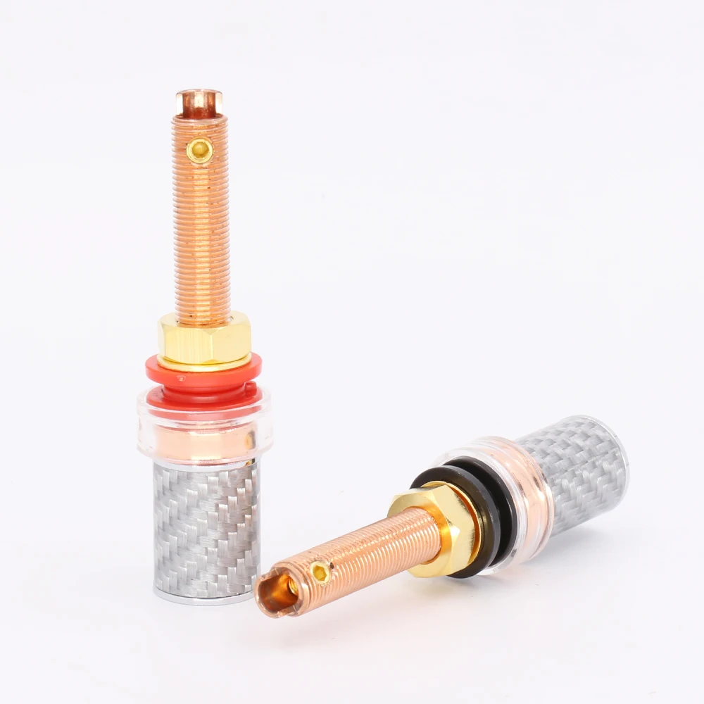 Brass  Binding Post Audio Cable Connectors Speaker Cable Terminals