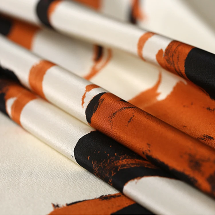 China factory wholesale cheap price printed silk satin fabric for dress