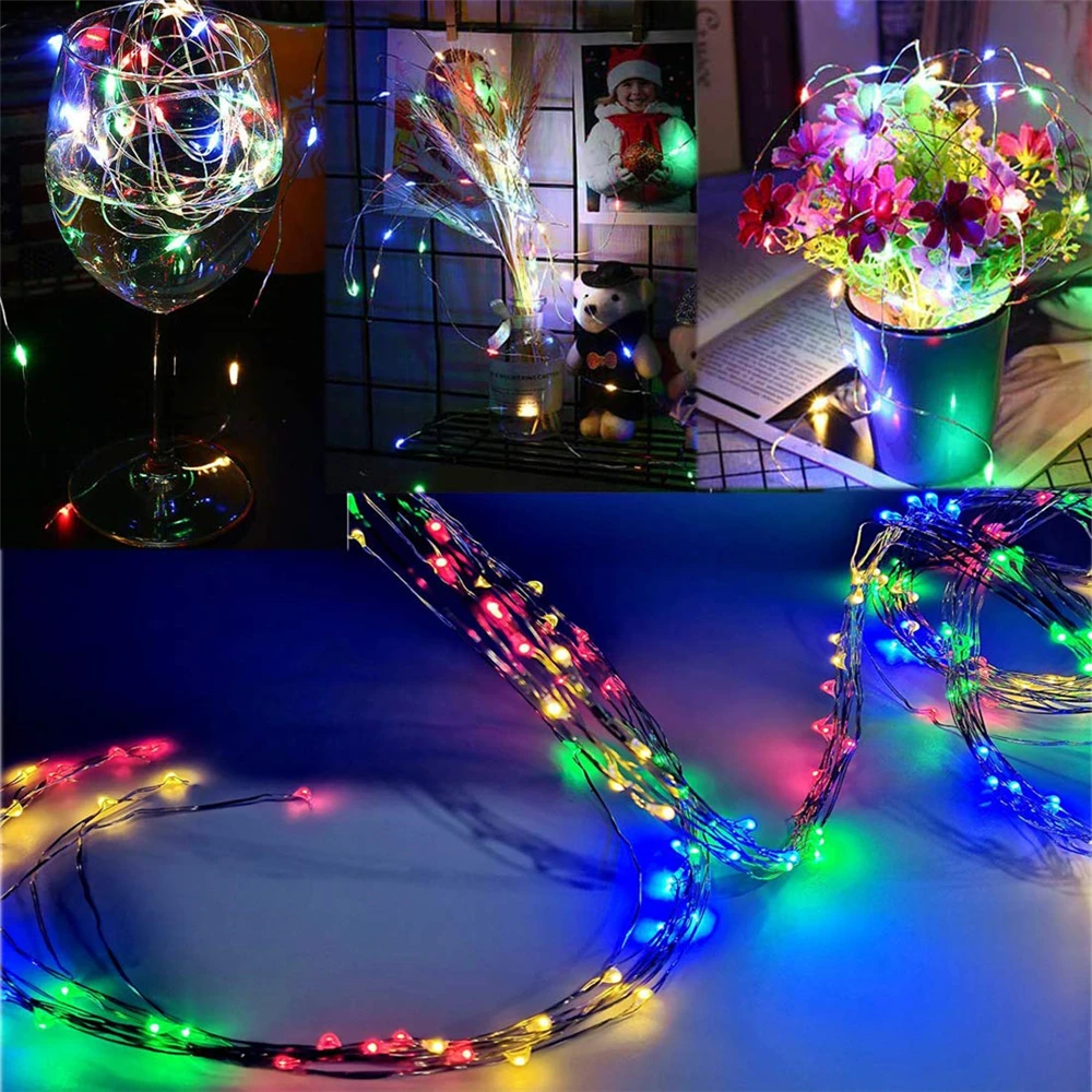 
3M 30 LED Starry String Lights Fairy Micro LEDs Copper Wire Powered by 2x CR2032 Batteries for Party Christmas Wedding 
