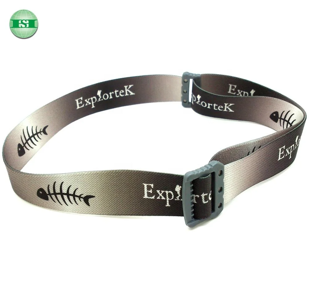 Customized design adjustable buckle stretching elastic head band for headlamp