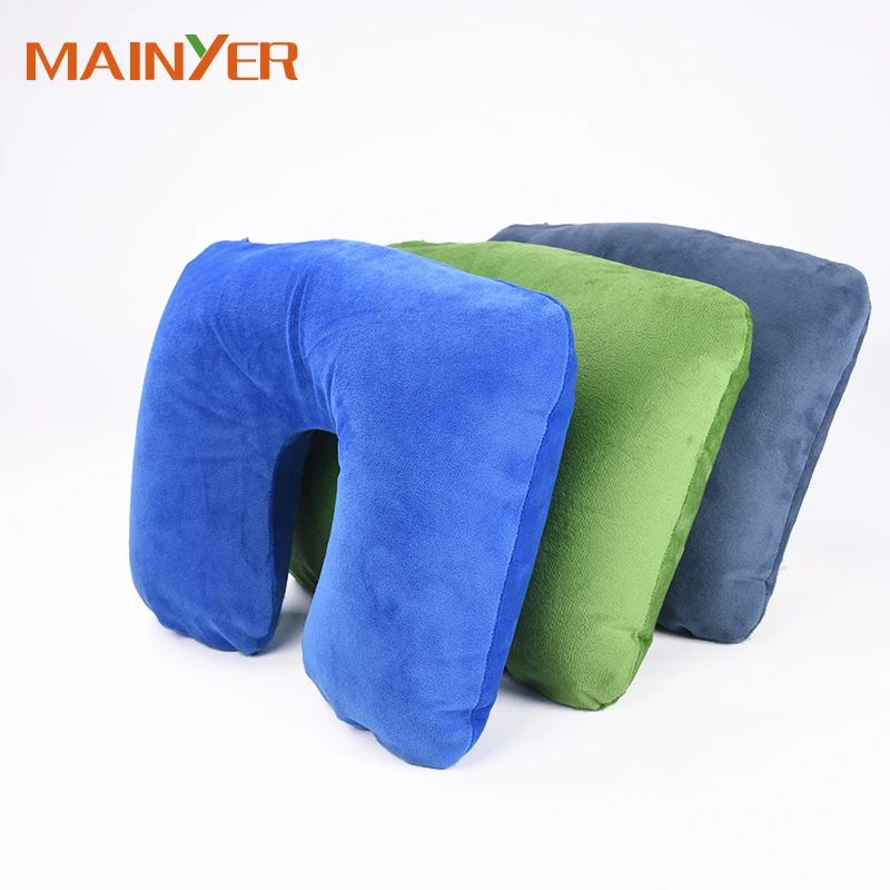 100% Polyester Cheap Inflatable Travel Neck Pillow