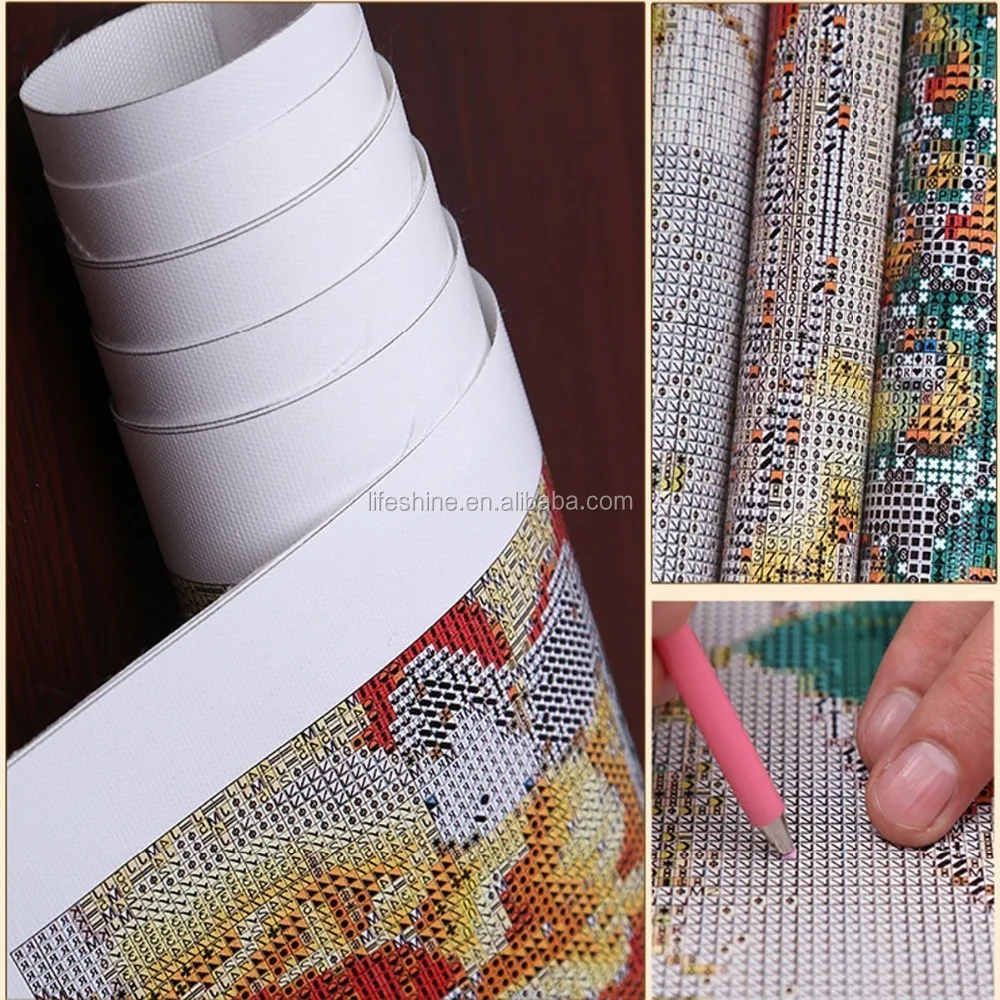 Russian-European DIY Full drill diamond painting bright Gold Leopards handicraft crystal diamond painting