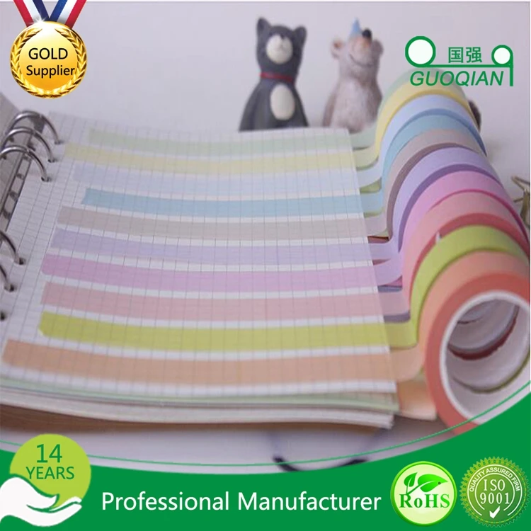 Rainbow colorful DIY Handmade Custom Printing Wrapping Washi Paper Tape