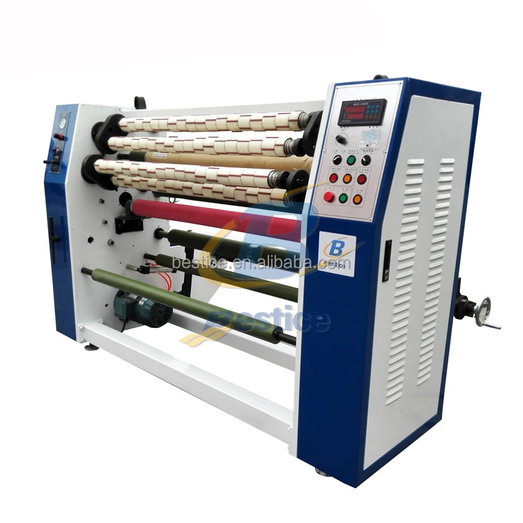 Jumbo roll auto gum tape slitting rewinding machine