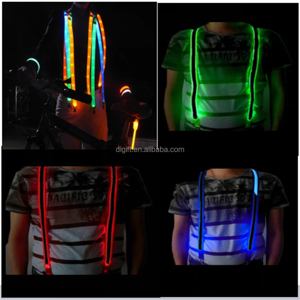 Led flashing Christmas party personalized suspenders belt