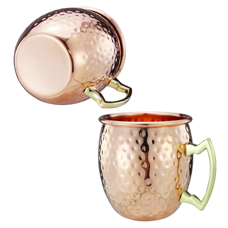 Moscow Mule Copper Mugs With Cocktail Copper Straws Drinkware Accessories Plated Stainless Steel Cups