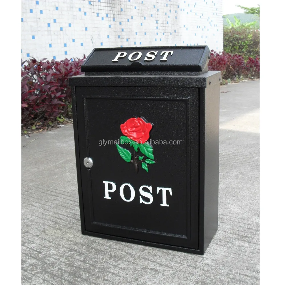 ROSE WALL MOUNTED CAST ALUMINIUM MAILBOX