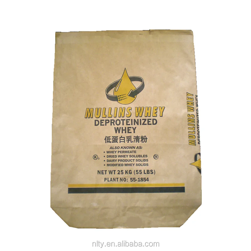 Kraft Paper Poly Lined Corn Starch Packaging Bag 5kg 20kg Food Grade packaging bag