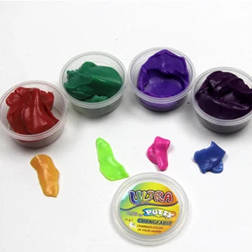 Educational Heat sensitive bouncing ultra putty with various colors
