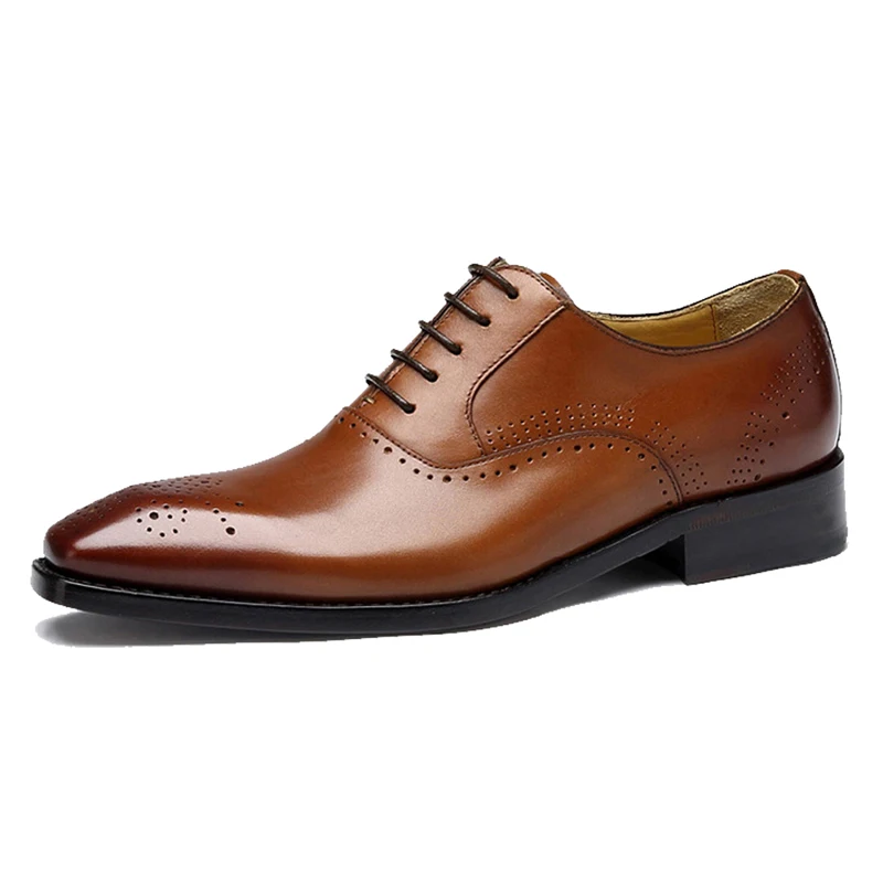 mens british style goodyear welted shoes Brogue  handmade dress shoes calf leather dress shoes for men