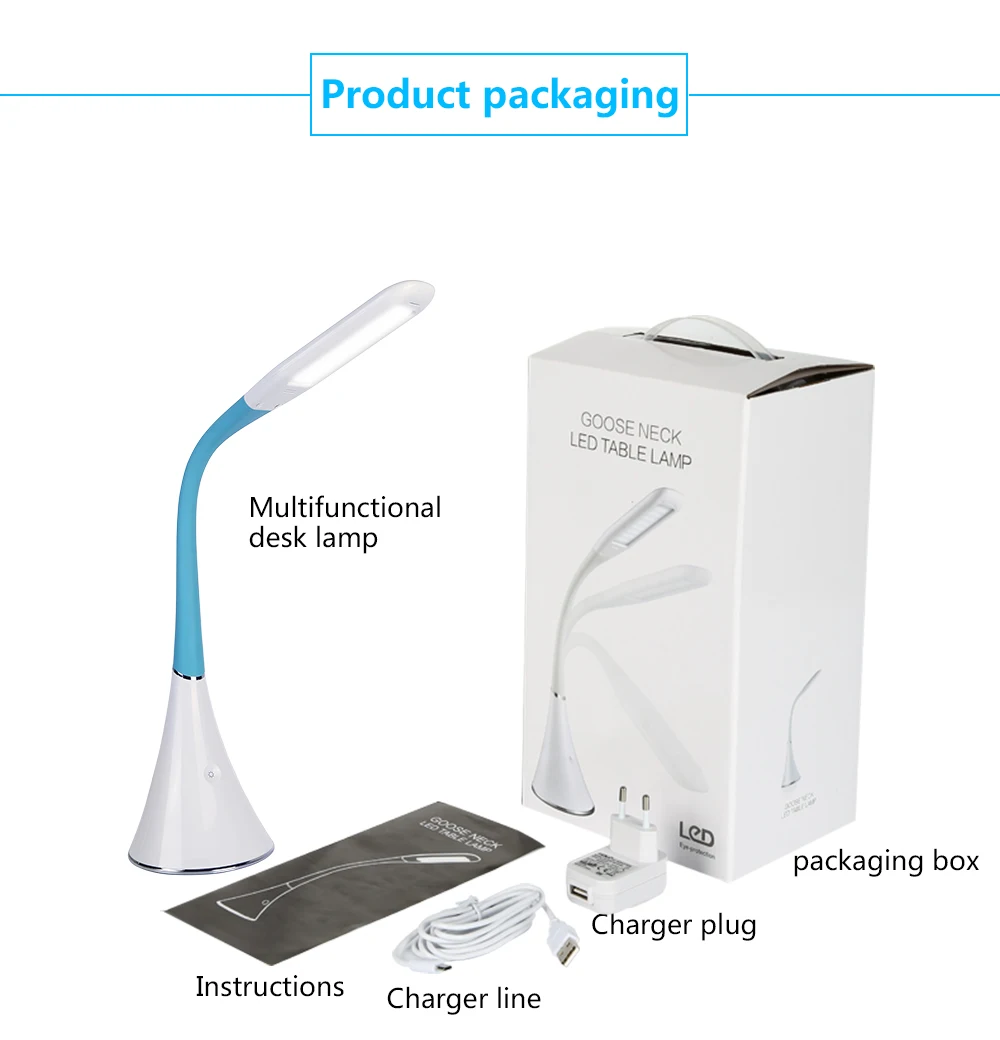 Classic Led Standing Reading Lamp 360 Degree Rotation Office Desk Lighting Night Lights