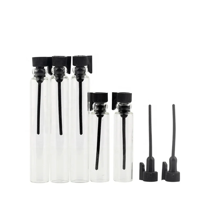 Mini Empty Laboratory Fragrance Packing Test Tube Trial Small Sample Vials Glass Perfume Bottles 1Ml 2Ml