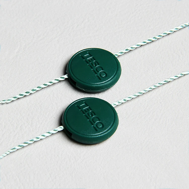 Custom Embossed Logo Plastic Seal Tag For Jewelry, Necklace Price Tag