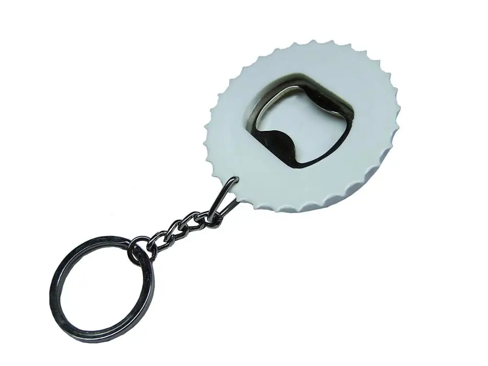 Bulk custom cool bottle opener keychain pvc rubber with your own logo
