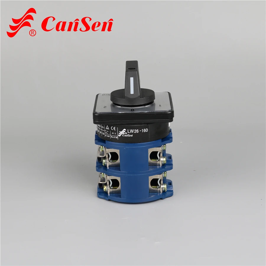 Cansen switch LW26-160 1-0-2 2 Pole rotary cam changeover switch control motor welding machine rotary cam switch