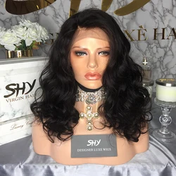 2019 Hot Sale Wholesale Brazilian Hairs Loose Wave Natural Black Virgin Cuticle Aligned Hair Human Lace Wig Wtih Baby Hair