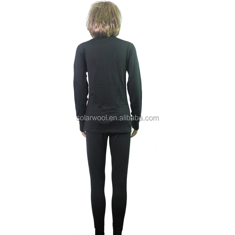 Solarwool Washable Beautiful Unisex 87%Merino Wool 13% Nylon Thermal Underwear Set