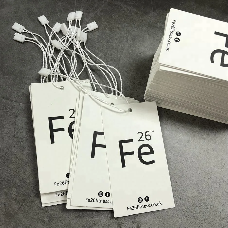 
OEM clothing paper hang tags custom brand name garment tag 