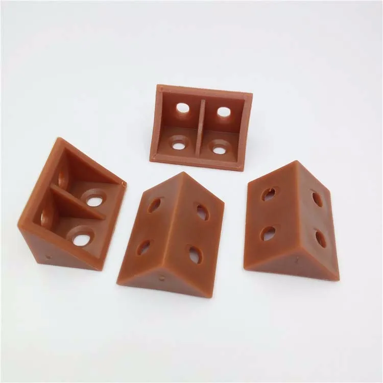 PC-7303 plastic corner bracket support for wood cabinet without cover