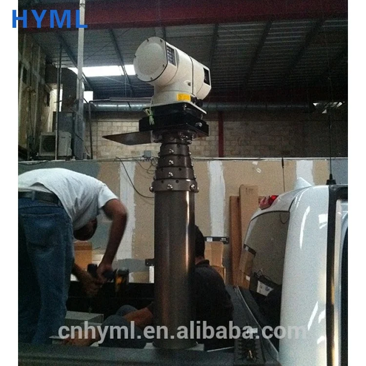 
telescopic camera mast on Small monitoring car telescopic mast camera pole 