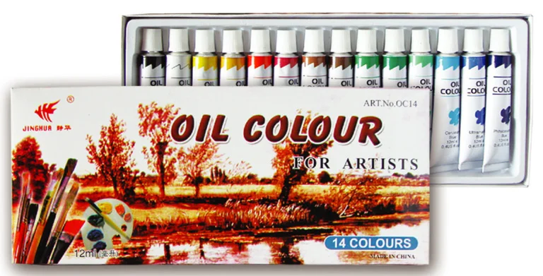 12colors acrylic paint sets for children with aluminum tube