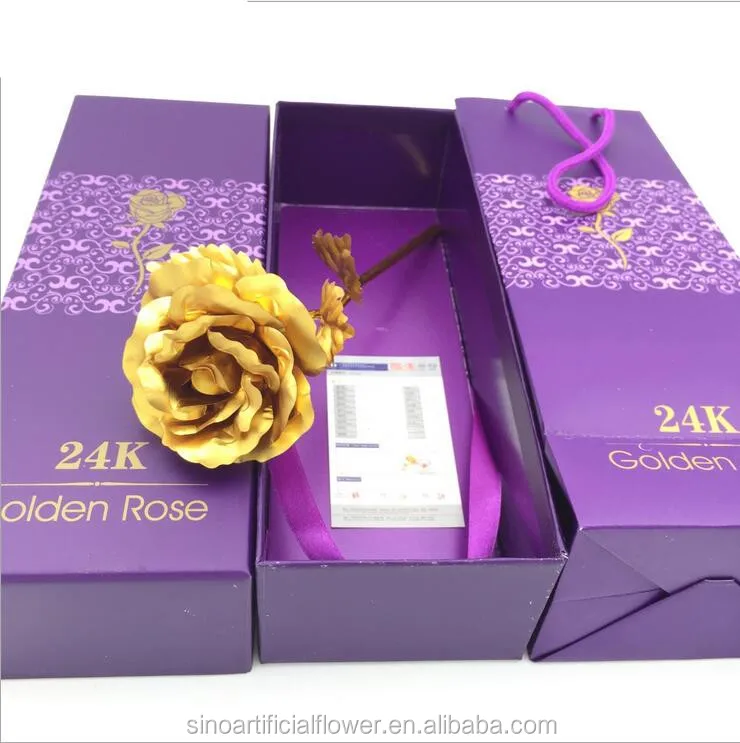 Wholesale 24K golden rose Valentines Day Golden Rose