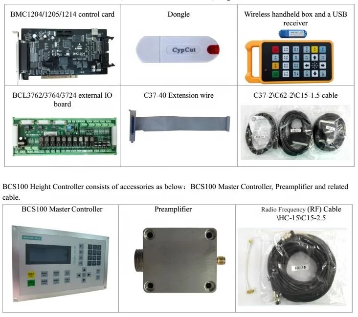 FSCUT2000 laser control system including height controller for fiber laser cutting machine assembling