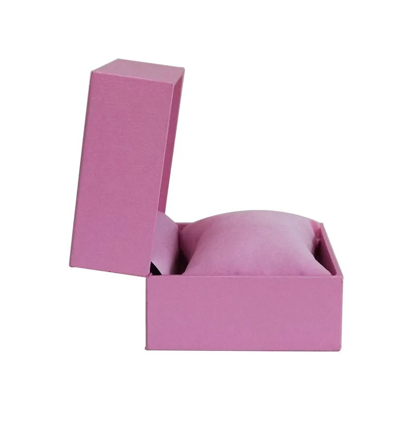 Star box pink color Plastic watch box, paper watch storage box with pillow