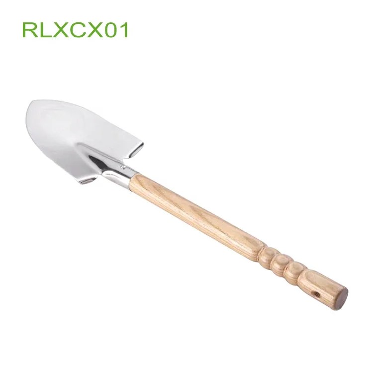 Stainless Steel Blade Cultivator Hand Tiller Tools Double Head Hoe with Wood Handle RLXCX04