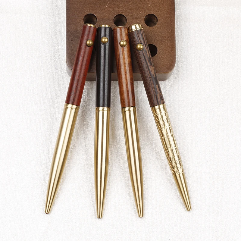 High end wooden pen no oxidation brass no ink leak brass and wood ball pen fast delivery