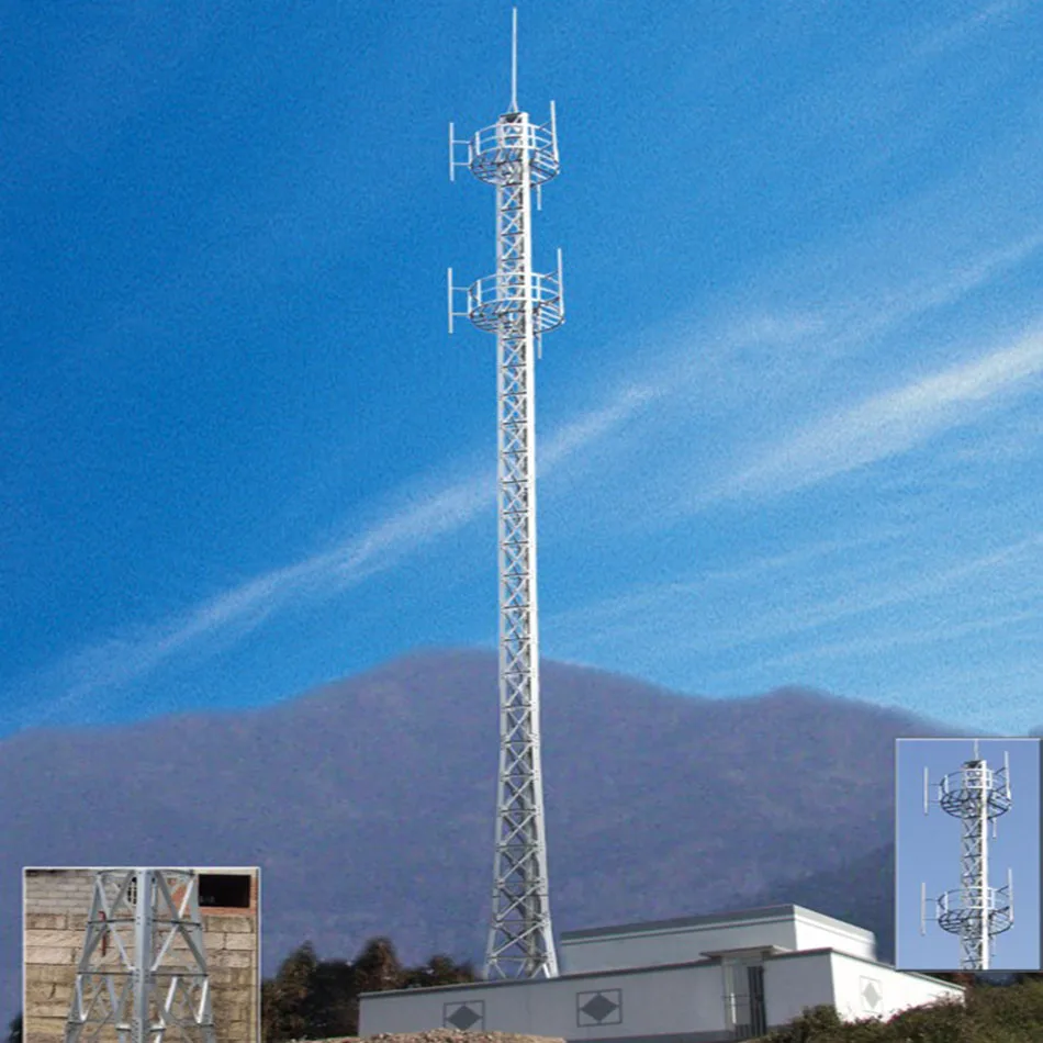 
3 leg lattice telecom tower/tubular tower/angular tower 3 leg lattice telecom tower/tubular tower/angular tower