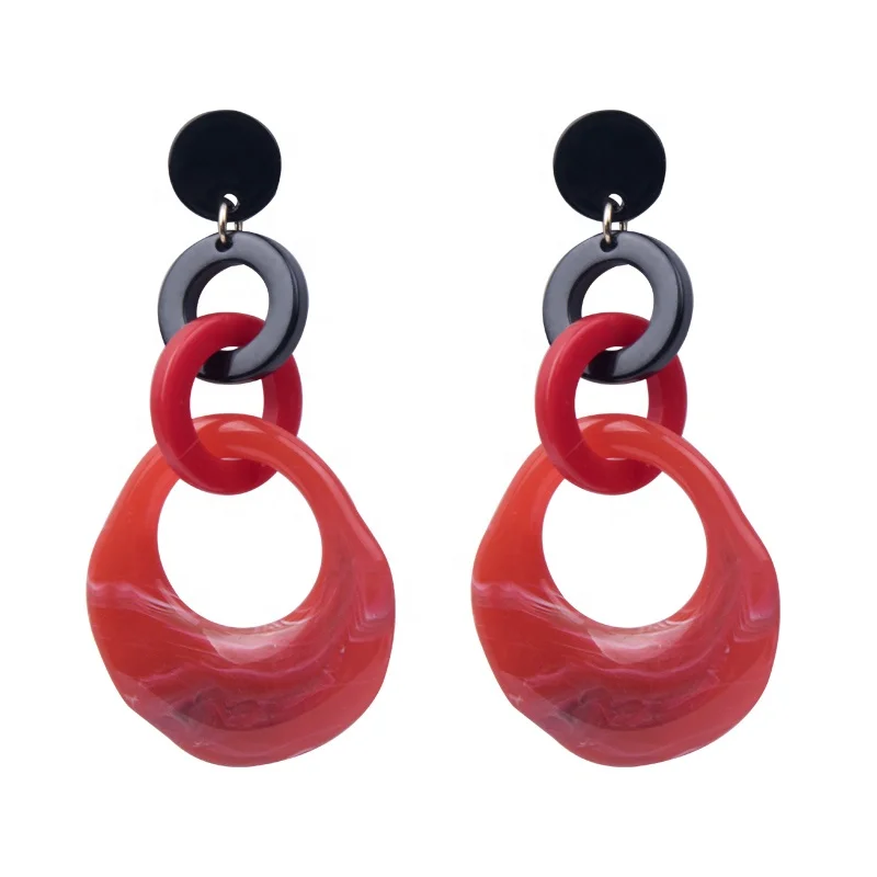 Factory Customized Round Shape Earrings Jewelry Handmade Jadeite Charm Dangle Earrings Jewelry