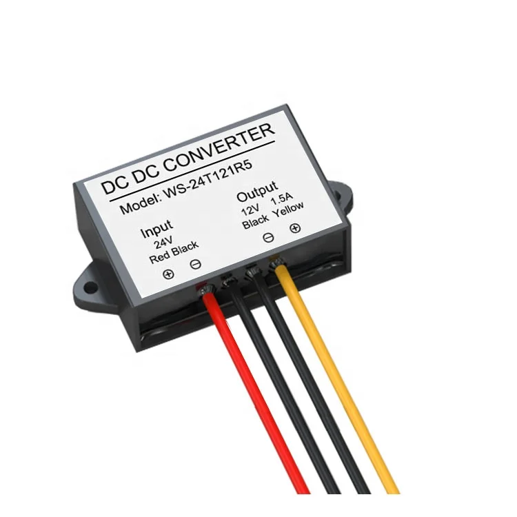 
IP 68 waterproof factory Price DC 24V to DC 12V 1.5A Power Converters 18W WS-24T121R5 