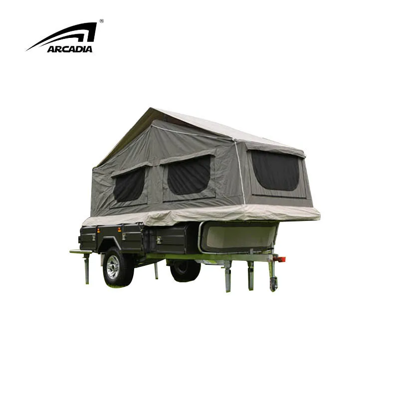 China factory directly sales OEM hard floor soft floor camper trailer top tents