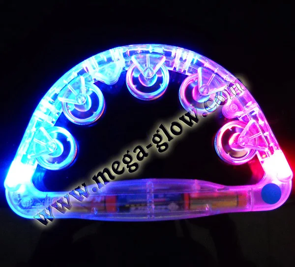 Sway Hand Bell Toy Colorful Flash Musical Instrument New Tambourine 4LEDs