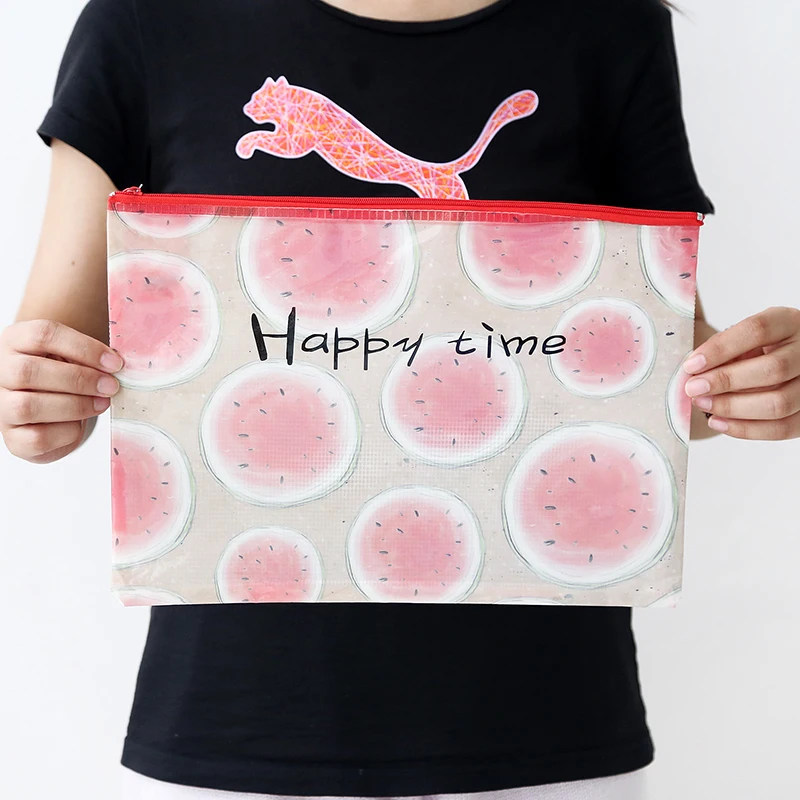 wholesale kawaii stationery mesh A4 file document bag file folder